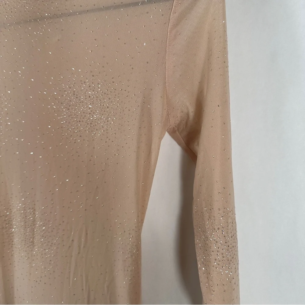 Urban Outfitters Nude Mesh Bodysuit | Size Small - Picture 3 of 11